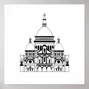 Inspired by the Sacre Coeur, Montmartre Poster