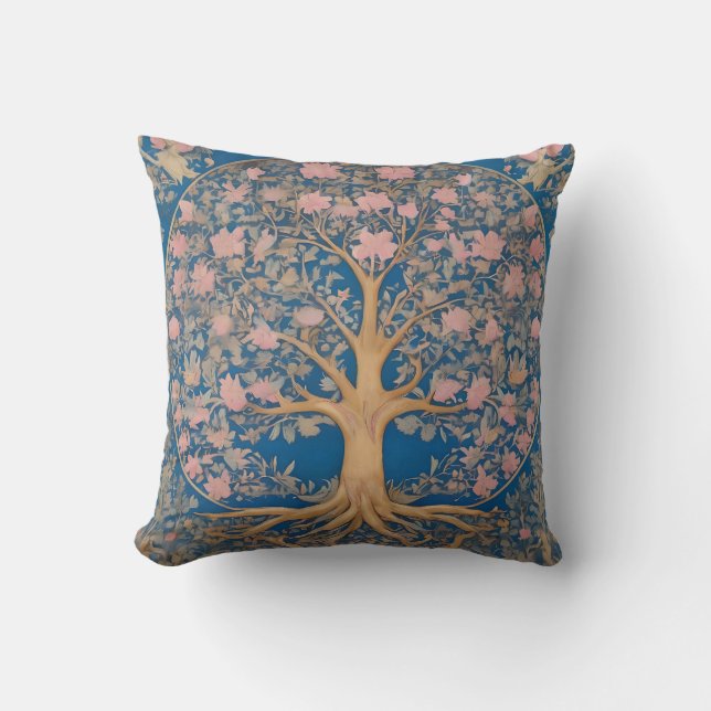 Inspired By William Morris Tree Of Life Cushion (Front)