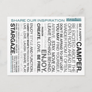 Inspired Camping Mantra Postcards