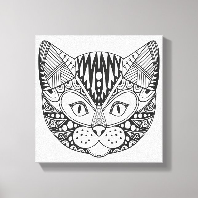 Inspired Cat 6 Canvas Print (Front)