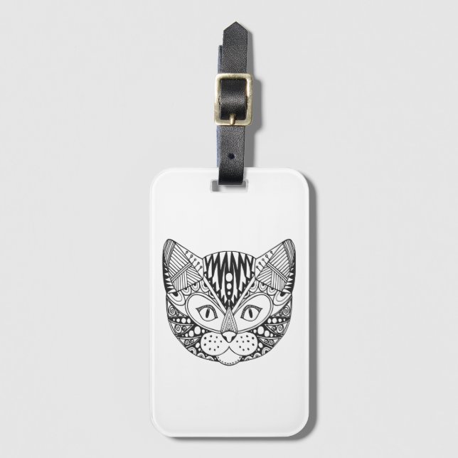 Inspired Cat Luggage Tag (Front Vertical)