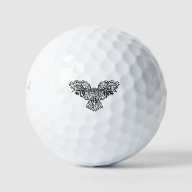 Inspired Eagle Owl Golf Balls (Front)