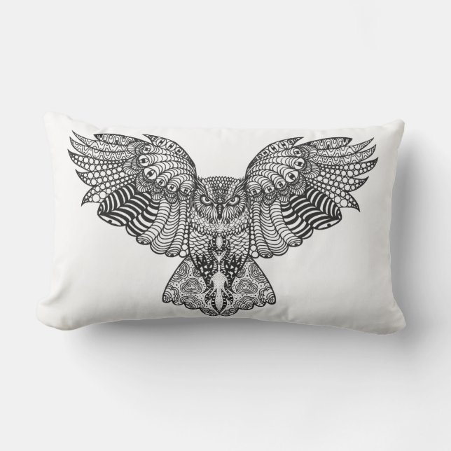 Inspired Eagle Owl Lumbar Cushion (Front)