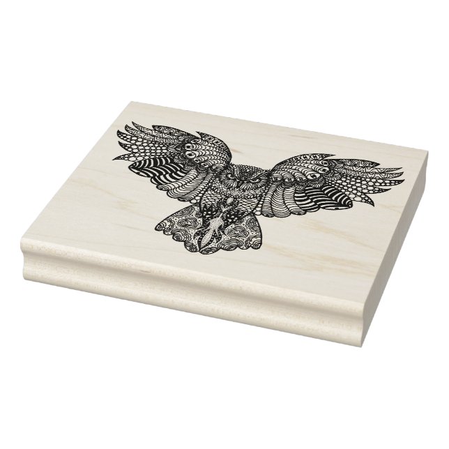 Inspired Eagle Owl Rubber Stamp (Stamp)