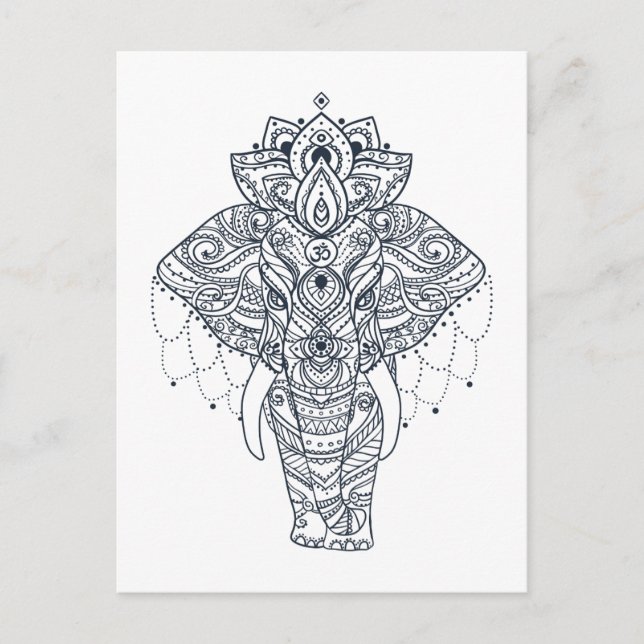 Inspired Elephant Postcard (Front)