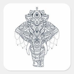 Inspired Elephant Square Sticker