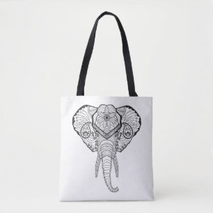 Inspired Elphant Head 2 Tote Bag