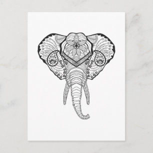 Inspired Elphant Head Postcard