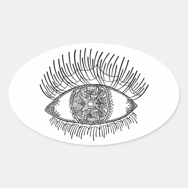 Inspired Eye Oval Sticker (Front)