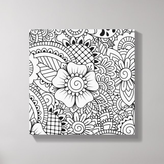 Inspired Flowers 6 Canvas Print (Front)