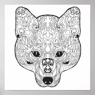 Inspired Fox Head 2 Poster