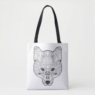 Inspired Fox Head 2 Tote Bag