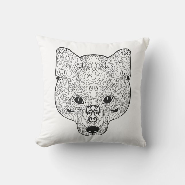 Inspired Fox Head Cushion (Front)