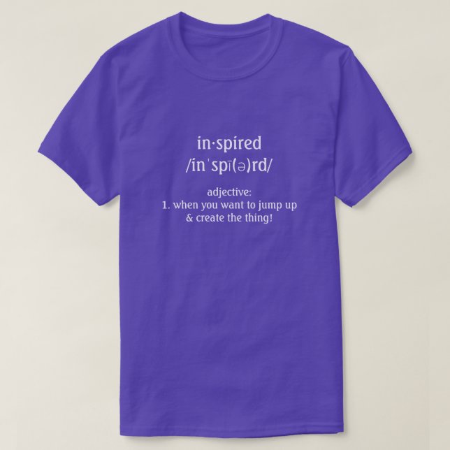 Inspired Funny Definition T-Shirt (Design Front)