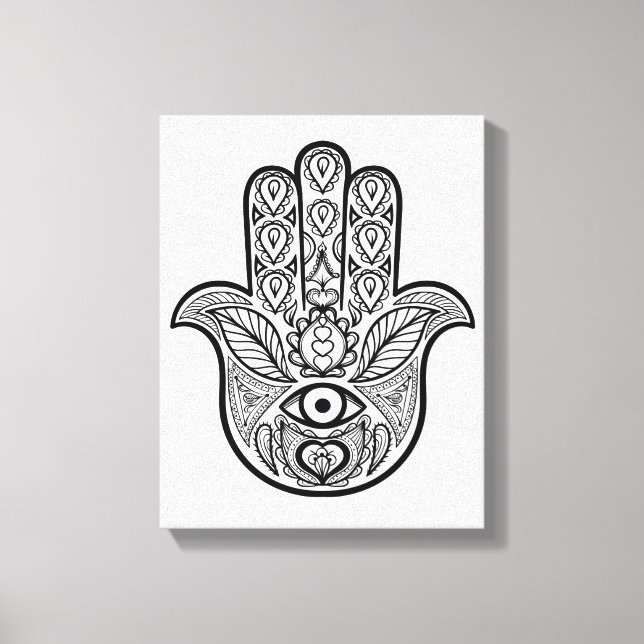 Inspired Hamsa Hand 6 Canvas Print (Front)