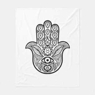 Inspired Hamsa Hand Fleece Blanket