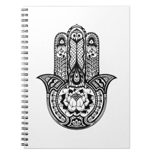 Inspired Hamsa Symbol Notebook