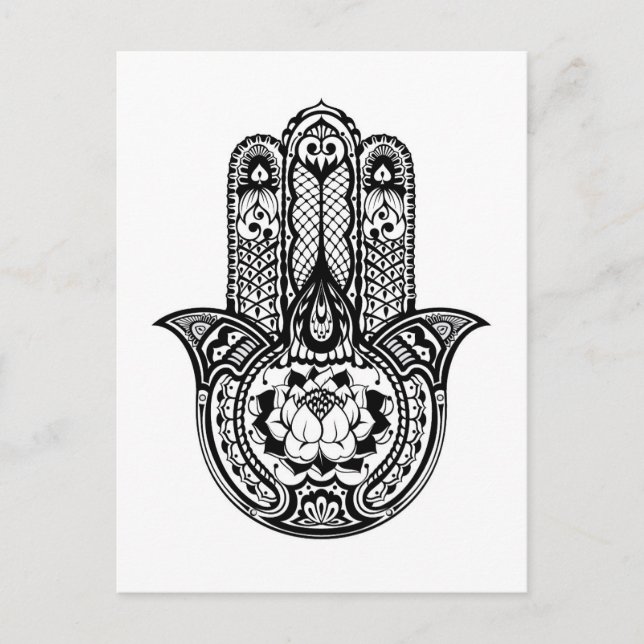 Inspired Hamsa Symbol Postcard (Front)