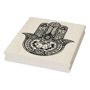 Inspired Hamsa Symbol Rubber Stamp