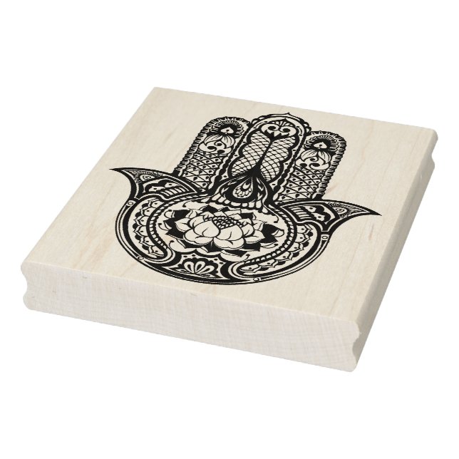 Inspired Hamsa Symbol Rubber Stamp (Stamp)