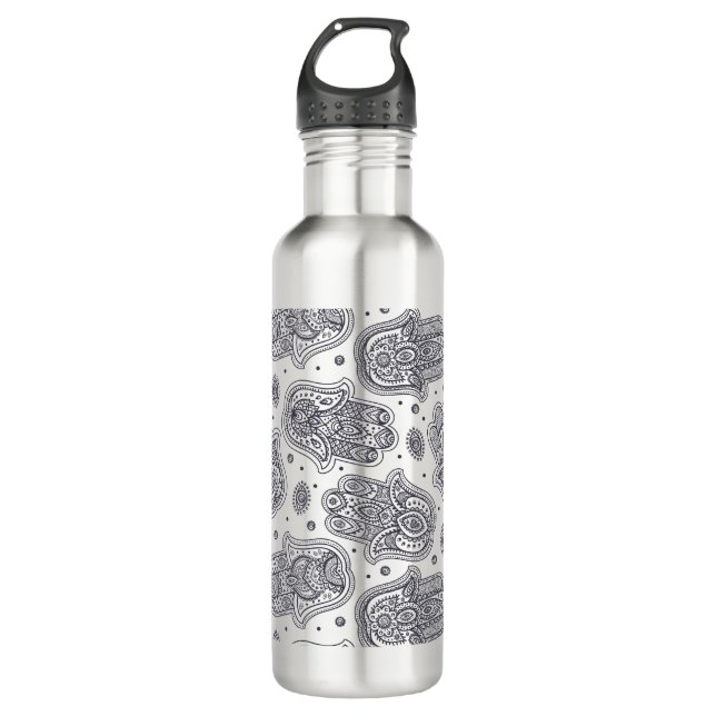 Inspired Hand Drawn Hamsa 710 Ml Water Bottle (Front)