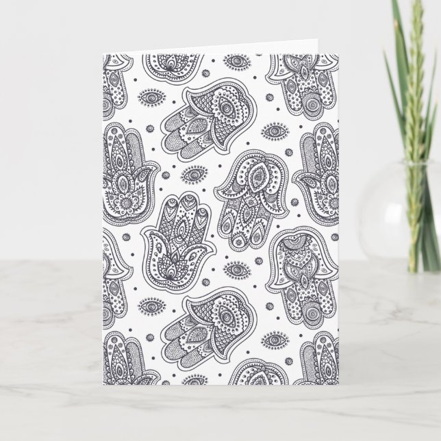 Inspired Hand Drawn Hamsa Card (Front)