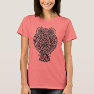 Inspired Hand Drawn Ornate Owl T-Shirt