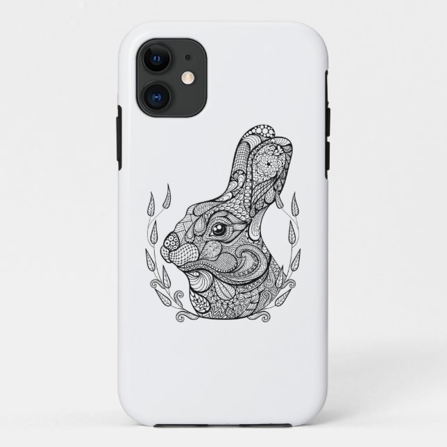 Inspired Head Of Rabbit In Wreath Case-Mate iPhone Case (Back)