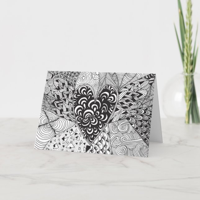 Inspired Heart Doodle Card (Front)