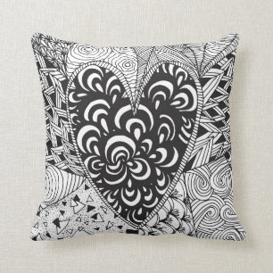 Inspired Heart Doodle Cushion