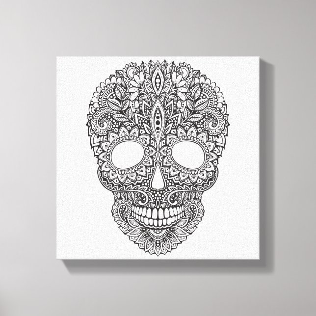 Inspired Human Skull 6 Canvas Print (Front)