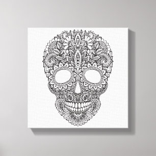 Inspired Human Skull 6 Canvas Print