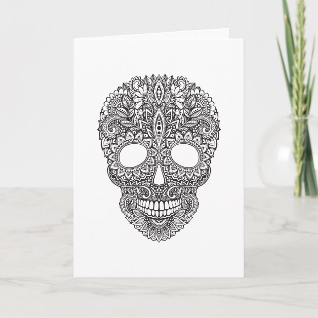 Inspired Human Skull Card (Front)
