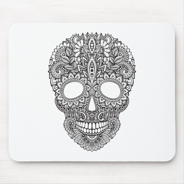 Inspired Human Skull Mouse Mat (Front)