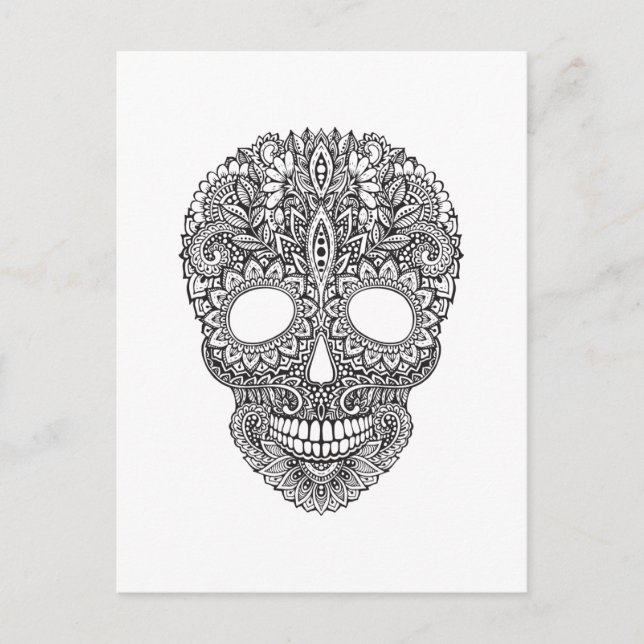 Inspired Human Skull Postcard (Front)