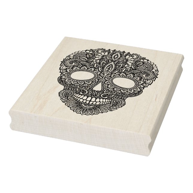 Inspired Human Skull Rubber Stamp (Stamp)