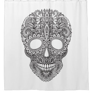 Inspired Human Skull Shower Curtain