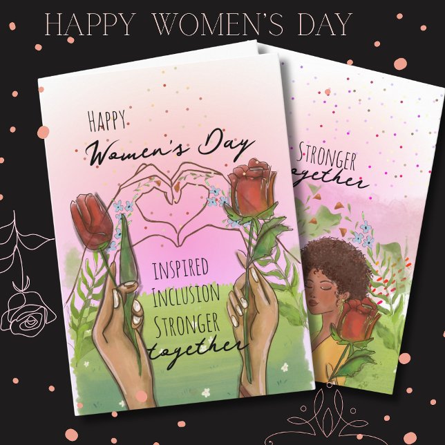 Inspired Inclusion Womens Day Card Hand- drawn (Inspired Inclusion Womens Day Card Hand- drawn)