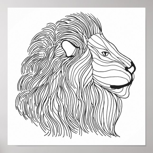 Inspired Lion Head 10 Poster (Front)