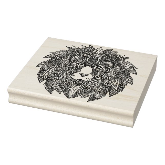 Inspired Lion Head 4 Rubber Stamp (Stamp)