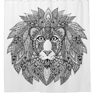 Inspired Lion Head 4 Shower Curtain