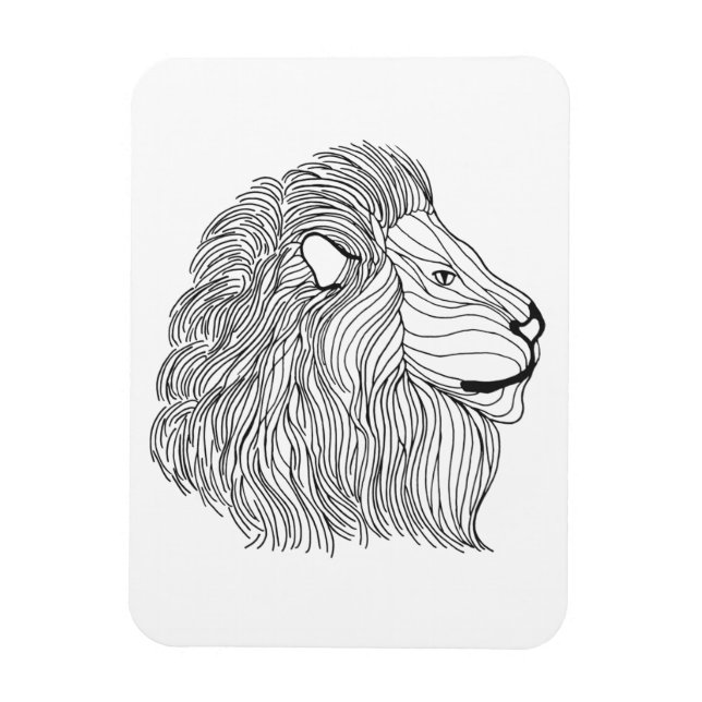 Inspired Lion Head 5 Magnet (Vertical)