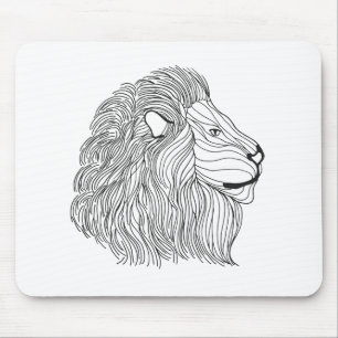 Inspired Lion Head 5 Mouse Mat