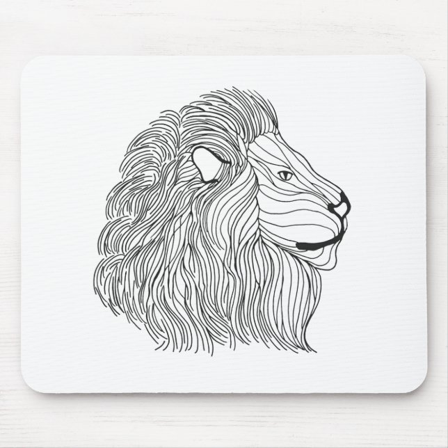 Inspired Lion Head 5 Mouse Mat (Front)
