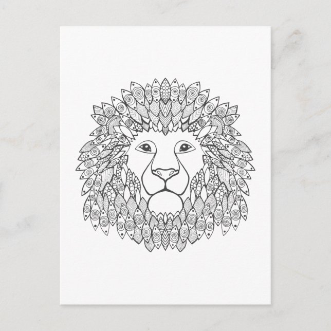 Inspired Lion Head Postcard (Front)