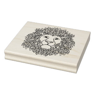 Inspired Lion Head Rubber Stamp