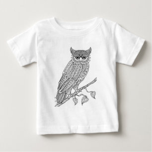 Inspired Magic Owl Sitting On Branch Baby T-Shirt