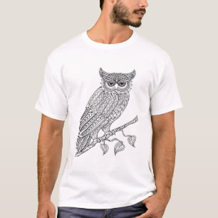 Inspired Magic Owl Sitting On Branch T-Shirt