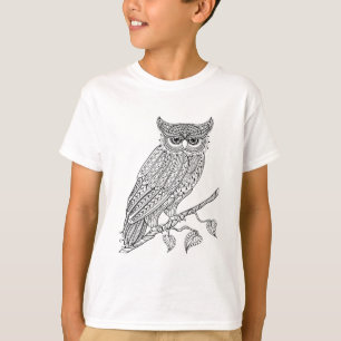 Inspired Magic Owl Sitting On Branch T-Shirt