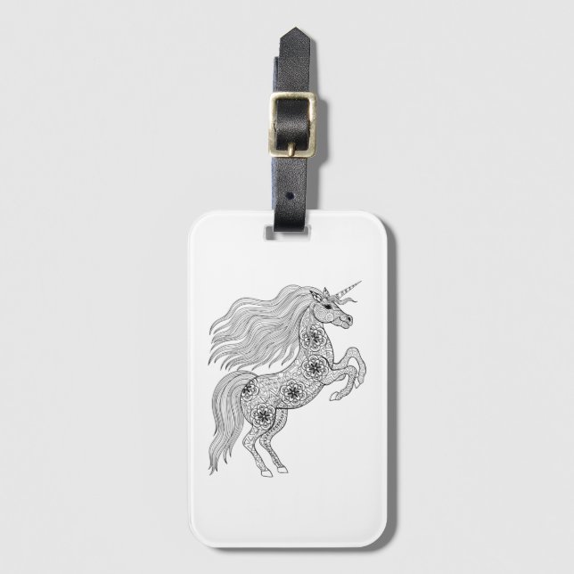 Inspired Magic Unicorn Luggage Tag (Front Vertical)